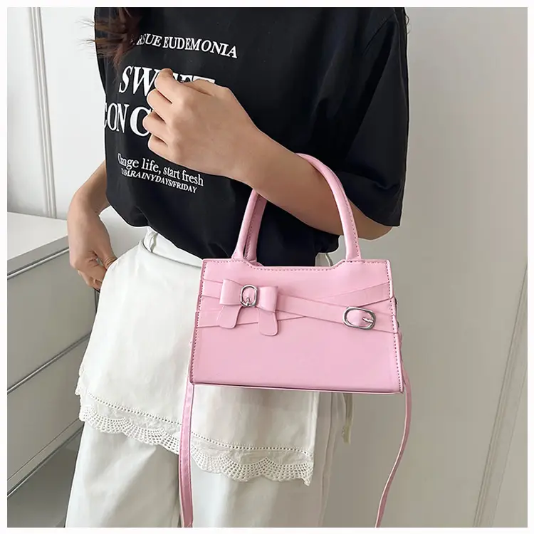 Pink Crossbody Bag for Women 2025 Trendy Textured Small — feature 8