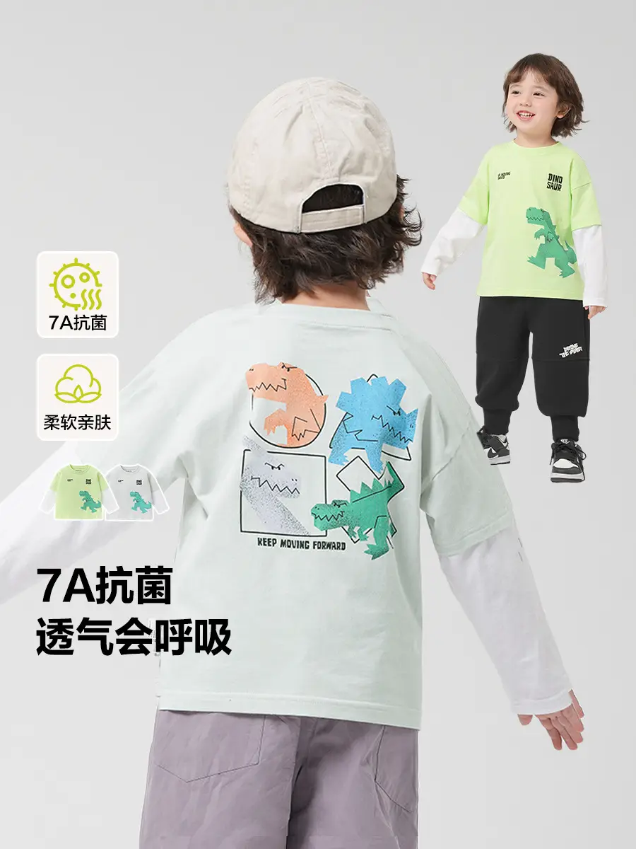 Boys Cotton Cartoon T-Shirts Set of 3 - Image 3