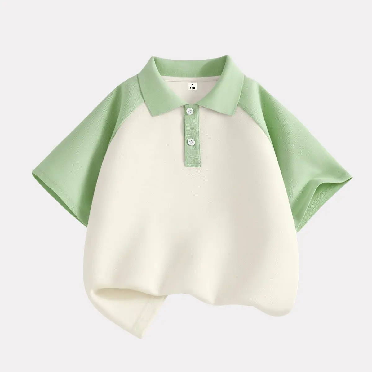 Boys Polo Shirt Navy White Raglan Sleeve Summer Casual