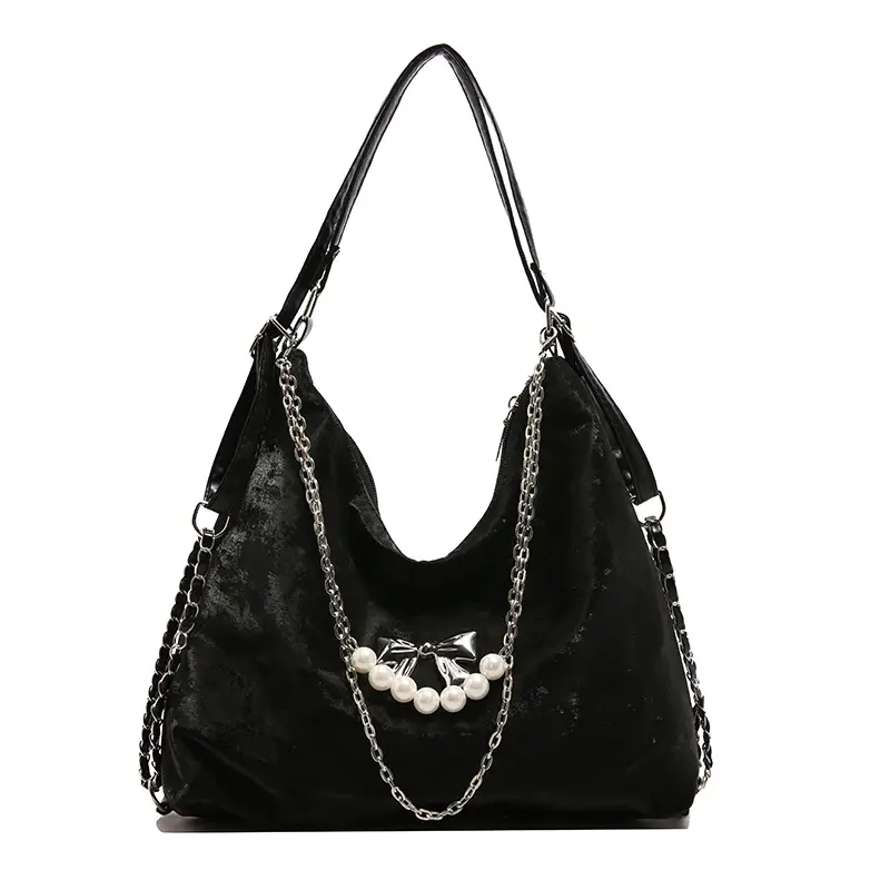 Pink Pearl Chain Shoulder Bag for Women Large Capacity - Image 10