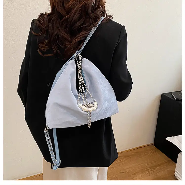 Pink Pearl Chain Shoulder Bag for Women Large Capacity — feature 11