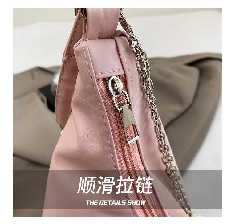 Pink Pearl Chain Shoulder Bag for Women Large Capacity — feature 6