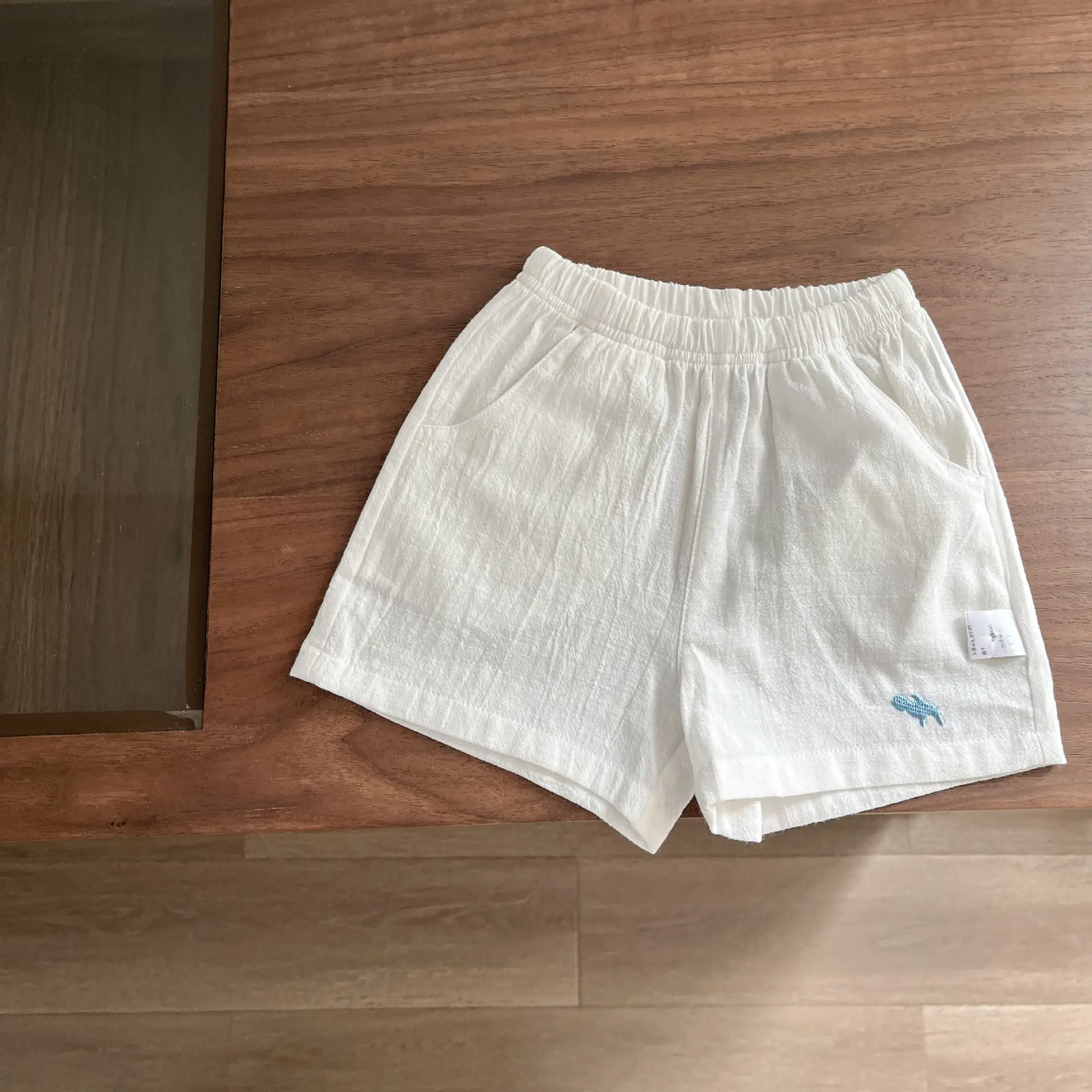 Boys Summer Polo Shirt Shorts Set Blue White - Image 3