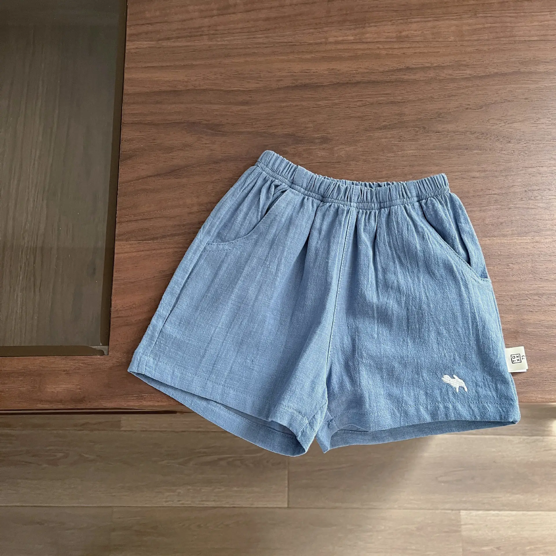 Boys Summer Polo Shirt Shorts Set Blue White - Image 4