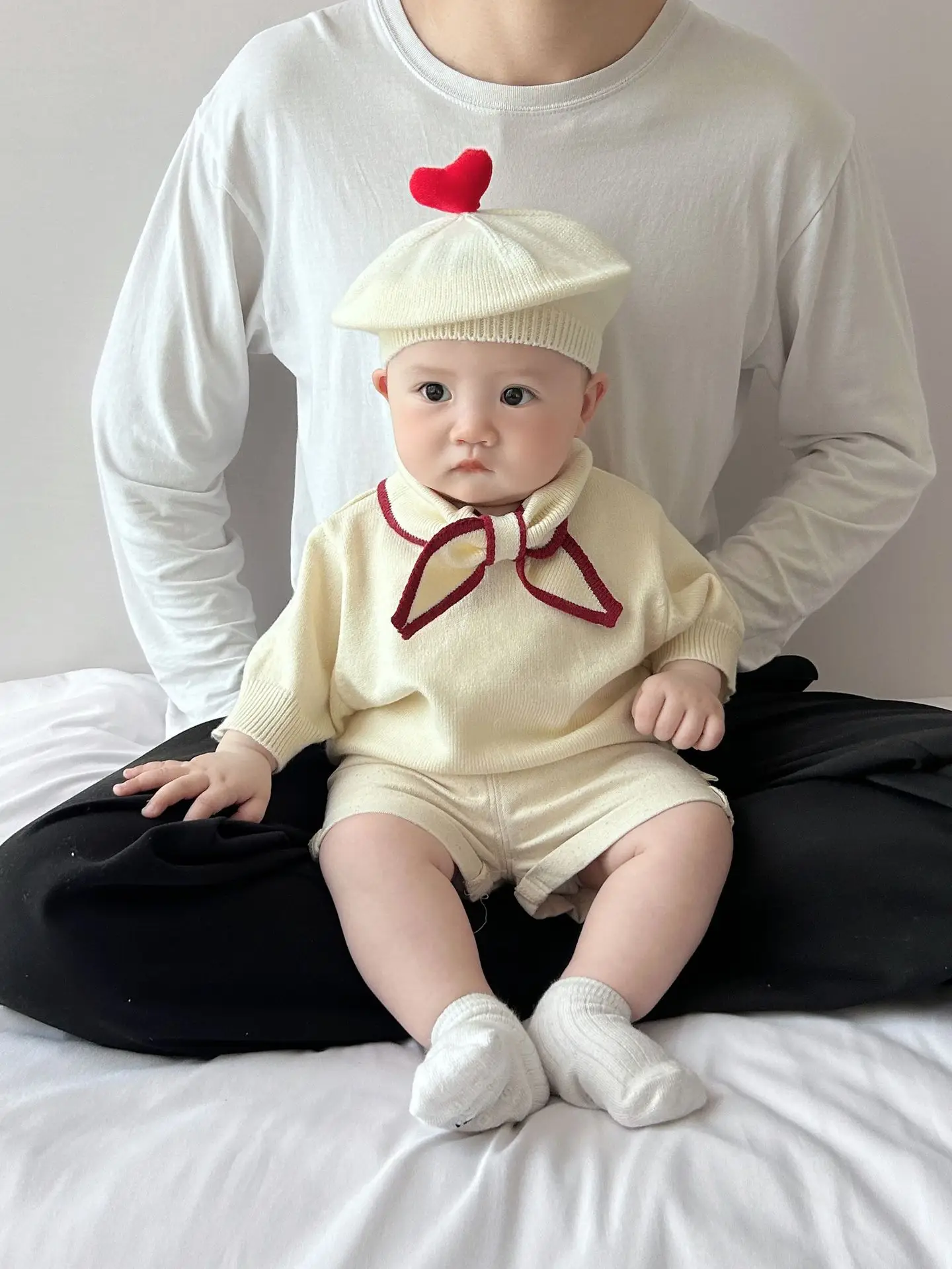 Baby Tie Western Knit T-Shirt Cream 2025 - Image 3