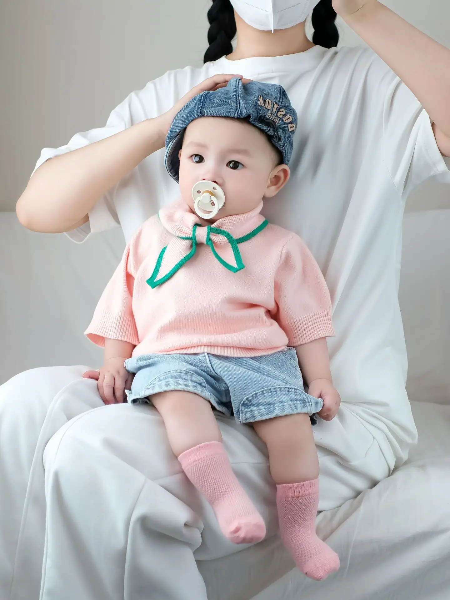 Baby Tie Western Knit T-Shirt Cream 2025 - Image 5
