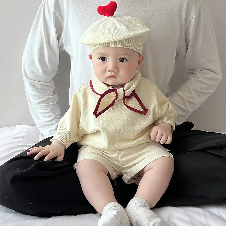 Baby Tie Western Knit T-Shirt Cream 2025 — feature 11