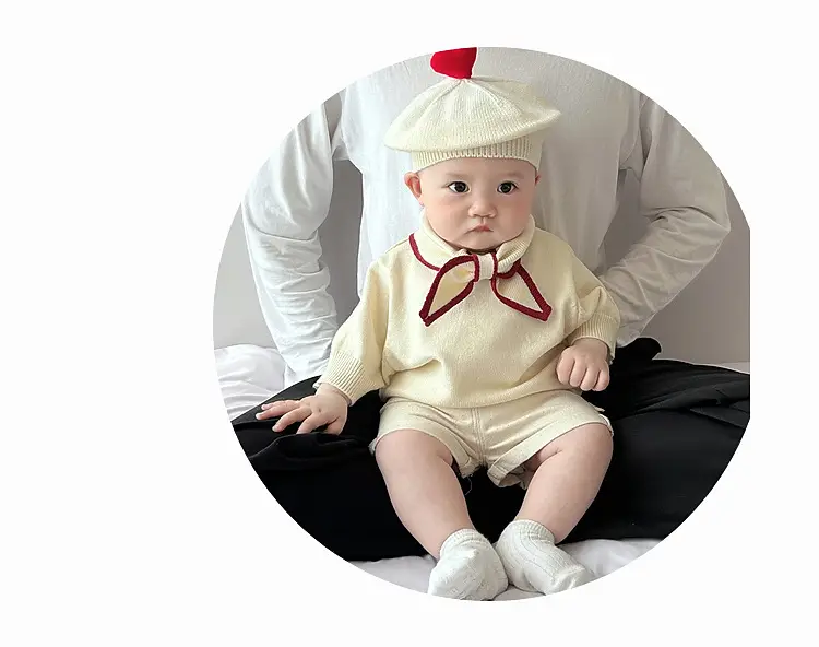 Baby Tie Western Knit T-Shirt Cream 2025 — feature 12
