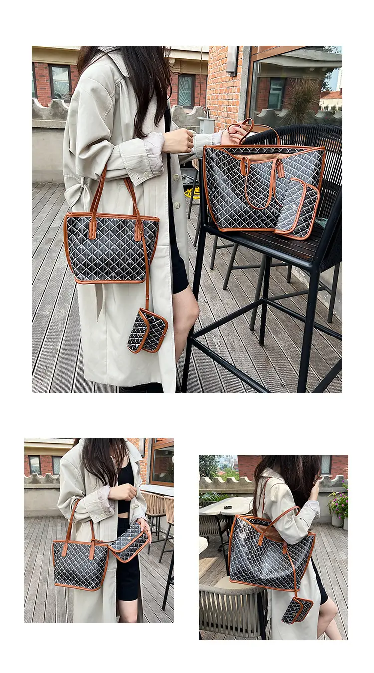Trendy Black Quilted Women's Multi-Piece Handbag Set — feature 15
