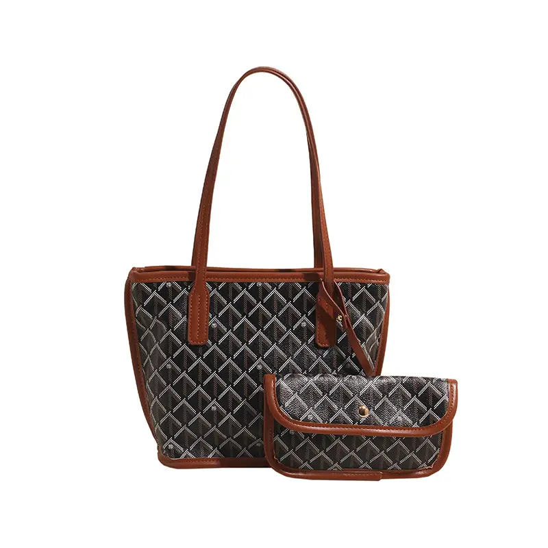 Trendy Black Quilted Women's Multi-Piece Handbag Set - Image 4