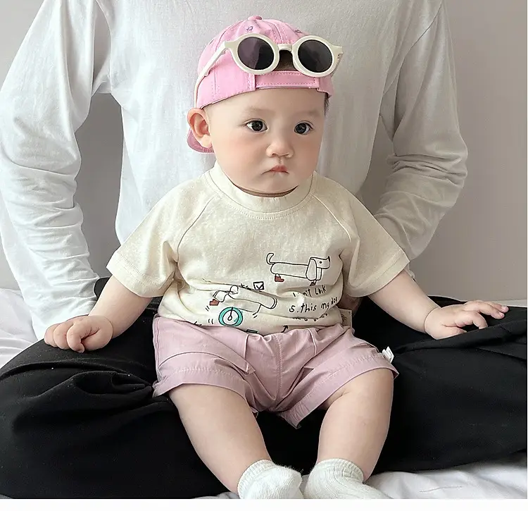 Baby Cotton Cartoon T-Shirt White Short Sleeve — feature 1