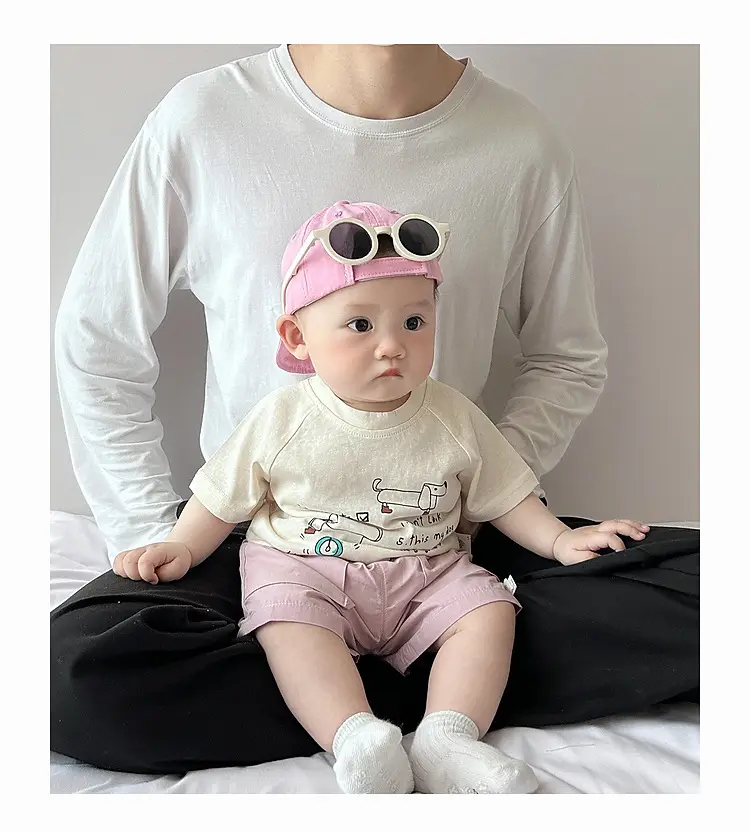 Baby Cotton Cartoon T-Shirt White Short Sleeve — feature 14