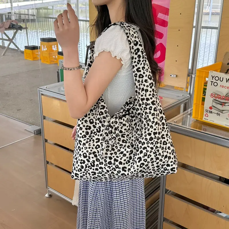 Leopard Print Shoulder Bag Large Capacity Fashion Tote - Image 5
