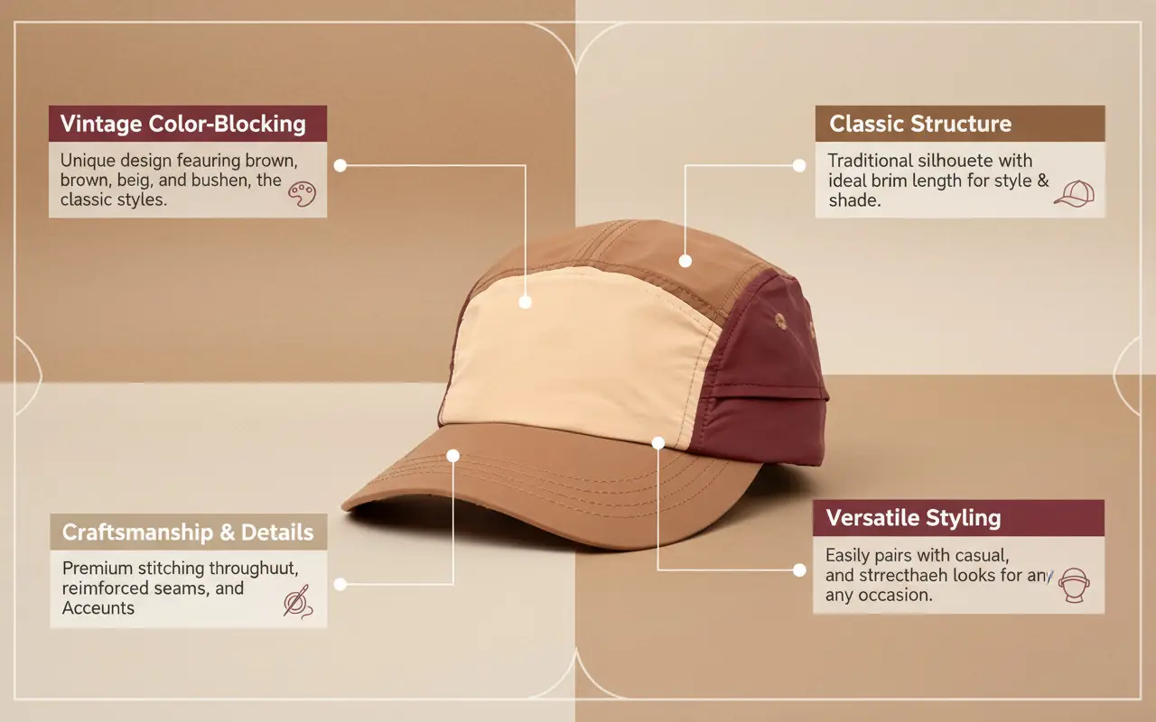 Women's Blue Running Cap with 5-Panel Design — feature 6