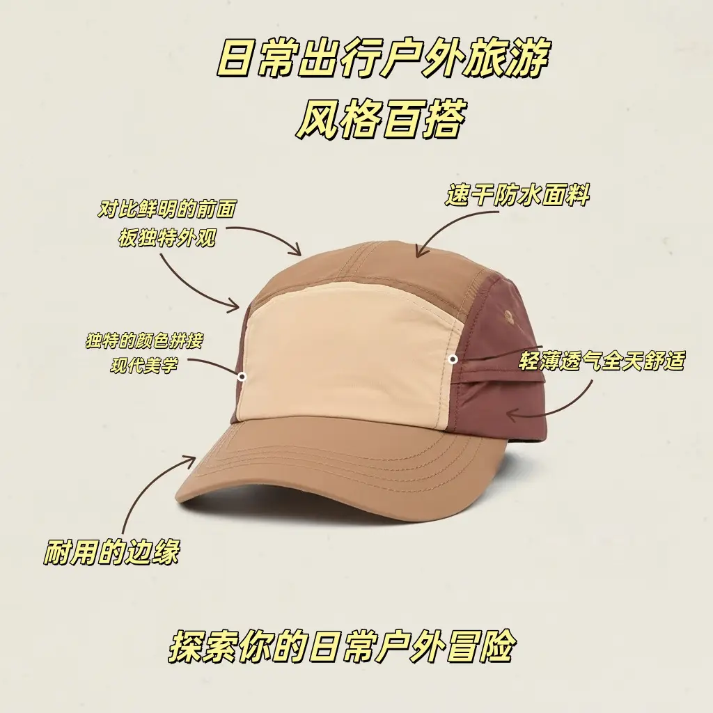 Women's Blue Running Cap with 5-Panel Design — feature 7