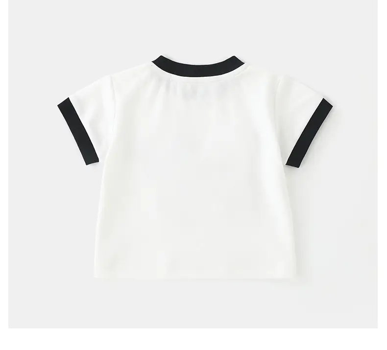 Duuduu Bow Tie Dog 2025 Boys Summer T-Shirt White Black — feature 15