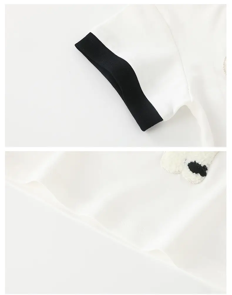 Duuduu Bow Tie Dog 2025 Boys Summer T-Shirt White Black — feature 17