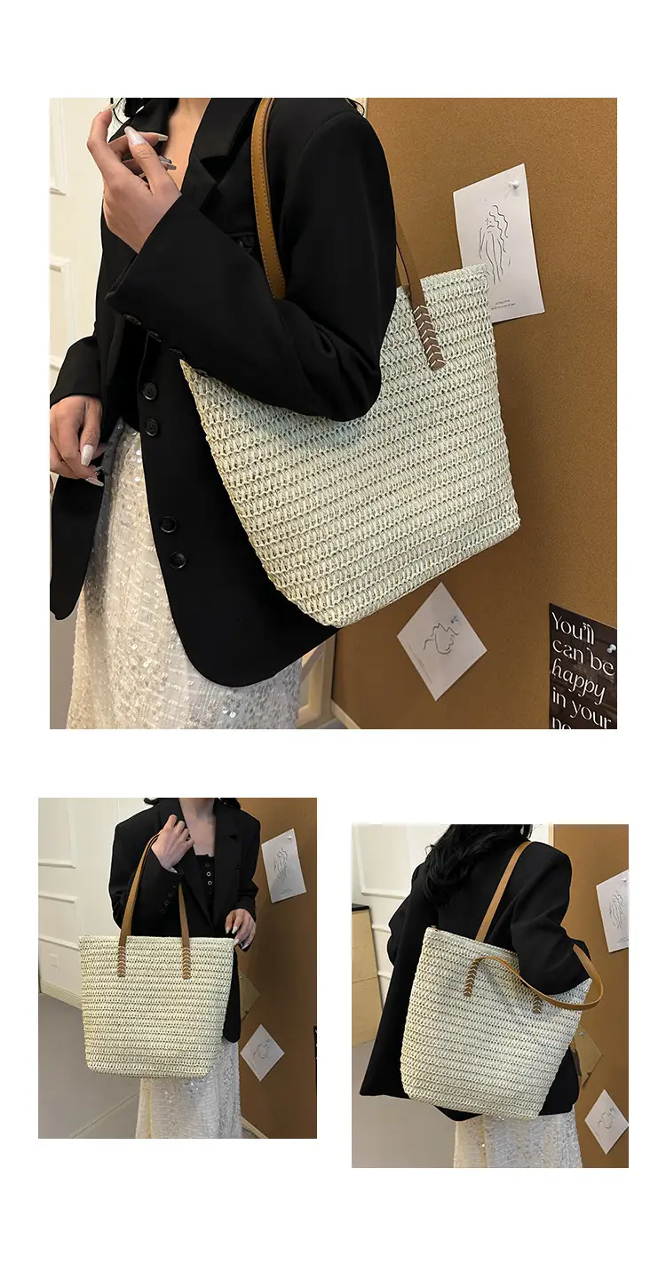 Women Straw Woven Large Capacity Shoulder Bag 2025 — feature 10