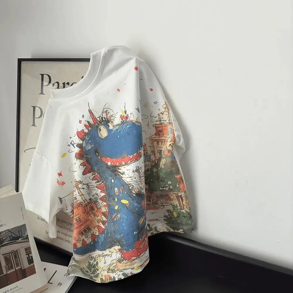 Children Cotton Cartoon T-Shirt Summer Boy 2025 - Image 3
