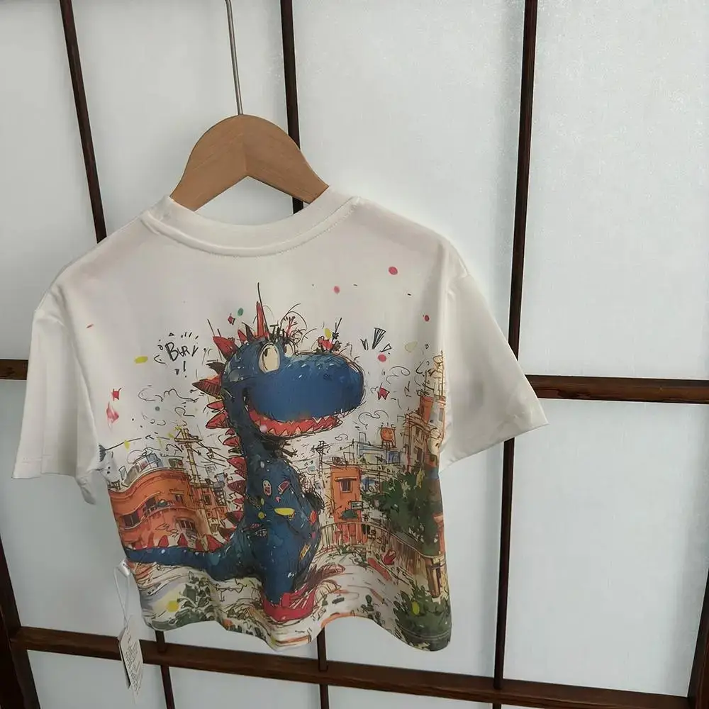 Children Cotton Cartoon T-Shirt Summer Boy 2025 - Image 5