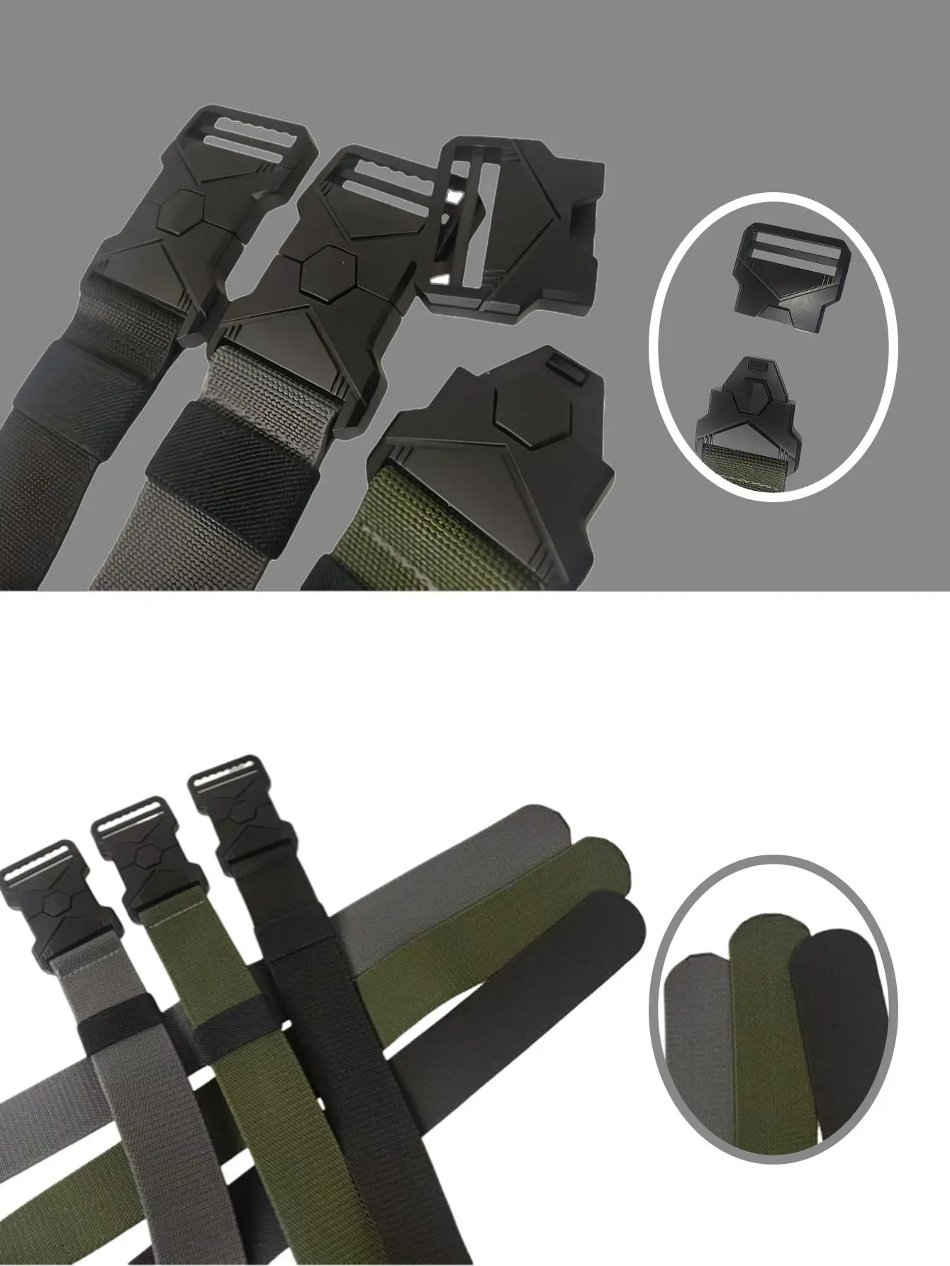 Tactical Elastic Belt Black Nylon Buckle — feature 2