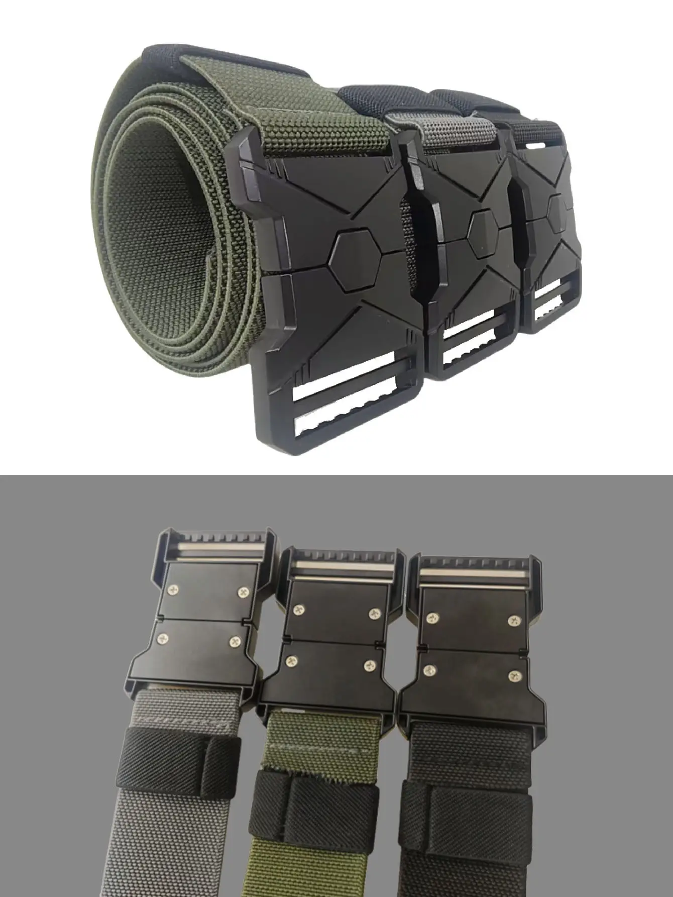 Tactical Elastic Belt Black Nylon Buckle — feature 5