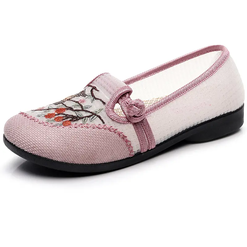26 Mesh Shoes Spring and Summer Old Beijing Cloth Shoes Soft Sole Non-Slip Breathable Single Shoes Flat Heel Lightweight Casual Shoes Mom Shoes Women's Shoes - Image 8
