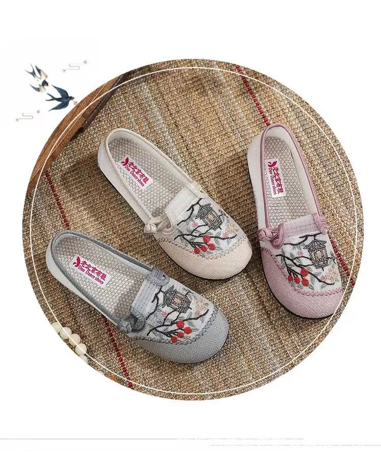 26 Mesh Shoes Spring and Summer Old Beijing Cloth Shoes Soft Sole Non-Slip Breathable Single Shoes Flat Heel Lightweight Casual Shoes Mom Shoes Women's Shoes — feature 4