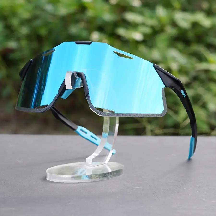 Three-Lens Outdoor Sunglasses Blue Mountain Bike Goggles