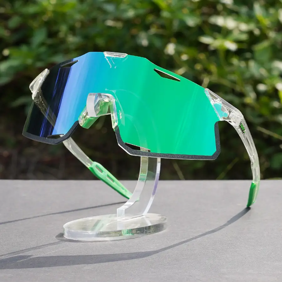 Three-Lens Outdoor Sunglasses Blue Mountain Bike Goggles