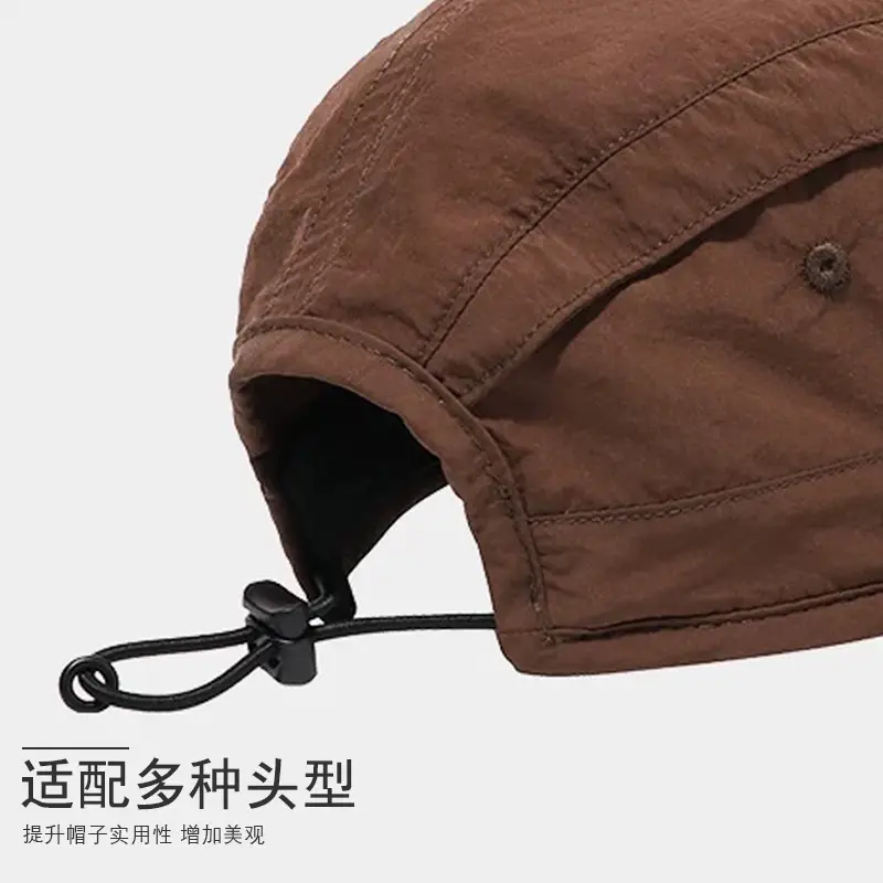 Japanese Style Waterproof Baseball Cap Black Lightweight Breathable