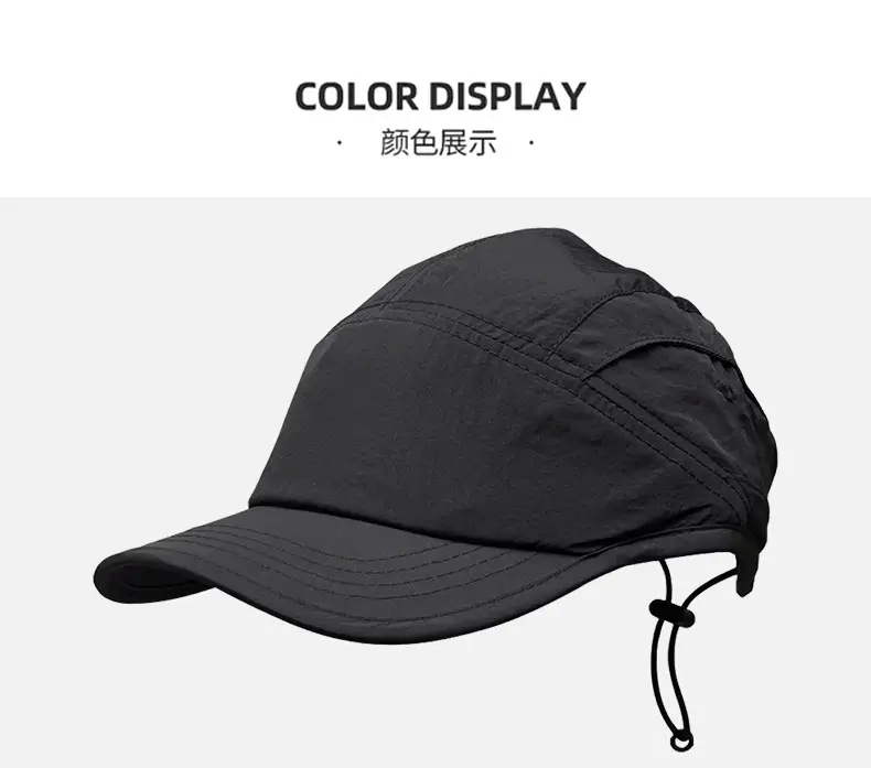 Japanese Style Waterproof Baseball Cap Black Lightweight Breathable — feature 11