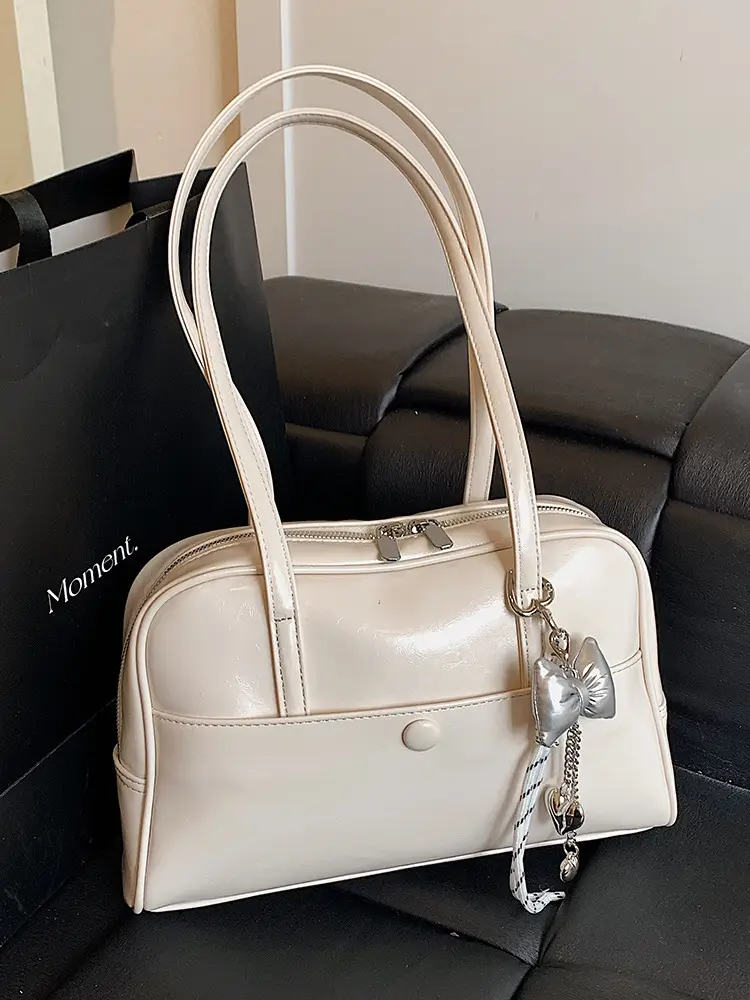 Pink Korean Style Shoulder Bag with Chain Strap