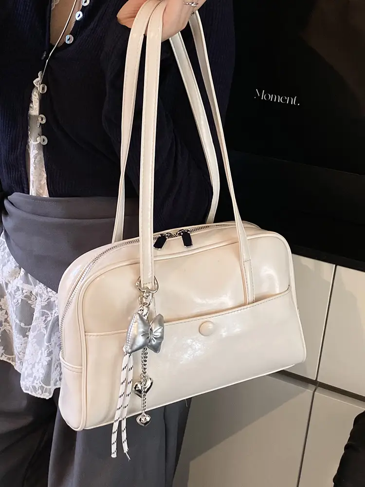 Pink Korean Style Shoulder Bag with Chain Strap