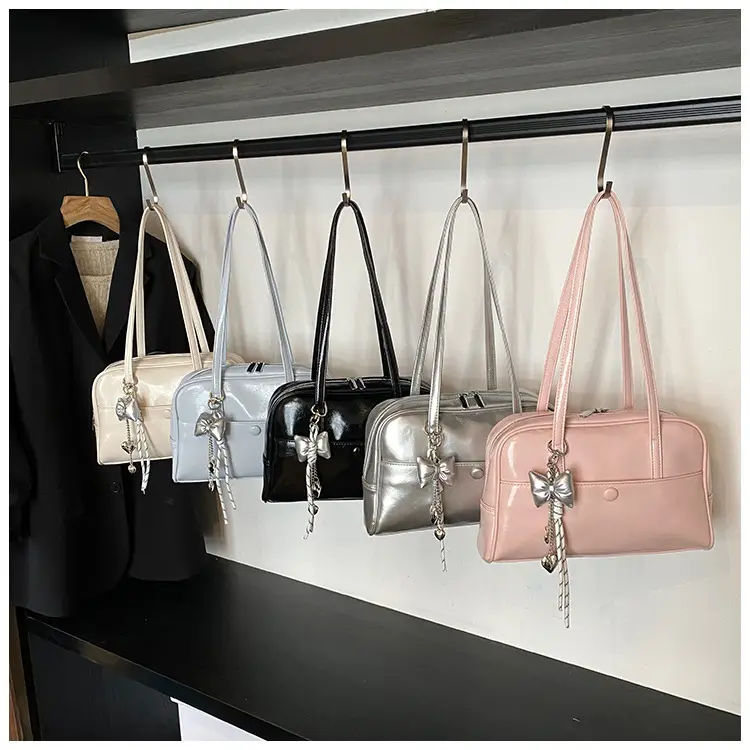 Pink Korean Style Shoulder Bag with Chain Strap — feature 16