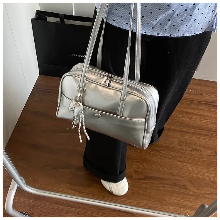 Pink Korean Style Shoulder Bag with Chain Strap — feature 20