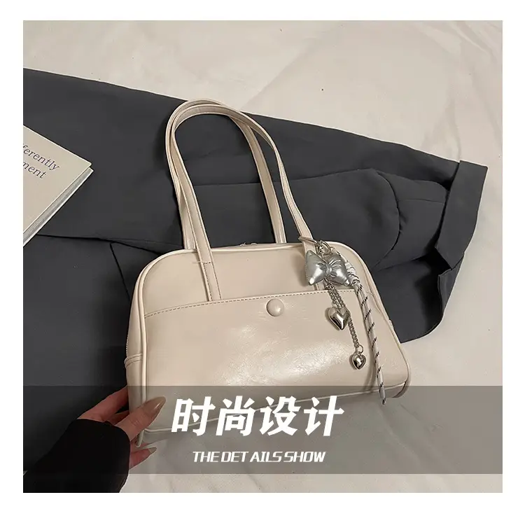 Pink Korean Style Shoulder Bag with Chain Strap — feature 8