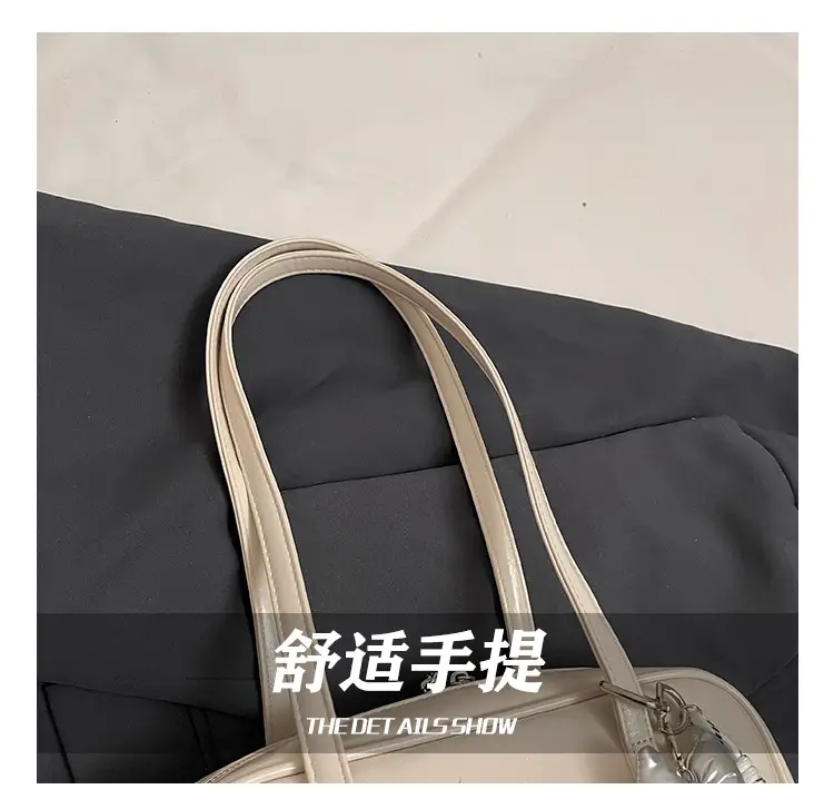 Pink Korean Style Shoulder Bag with Chain Strap — feature 9
