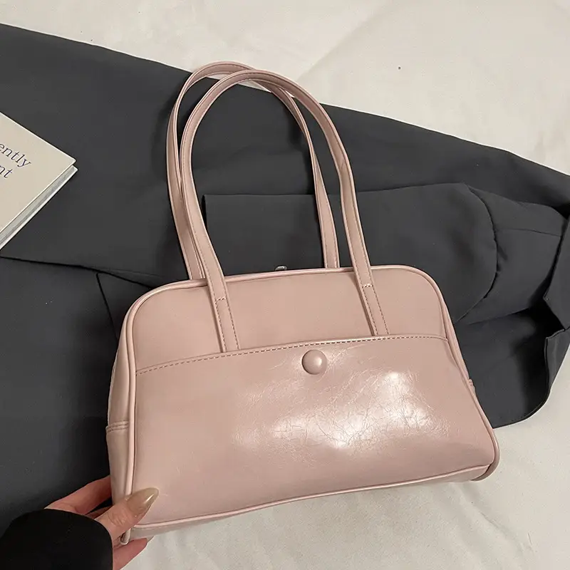 Pink Korean Style Shoulder Bag with Chain Strap