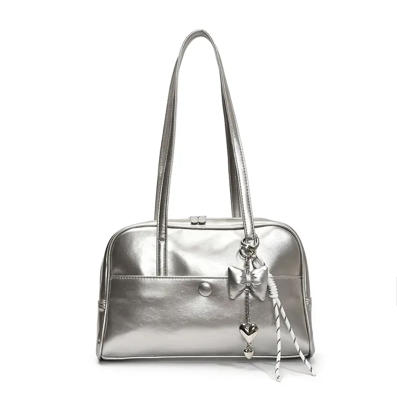 Pink Korean Style Shoulder Bag with Chain Strap