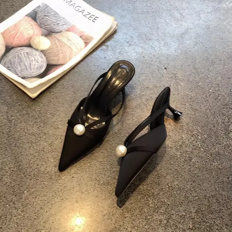 2025 French Satin Pearl Pointed Heels for Women — feature 10