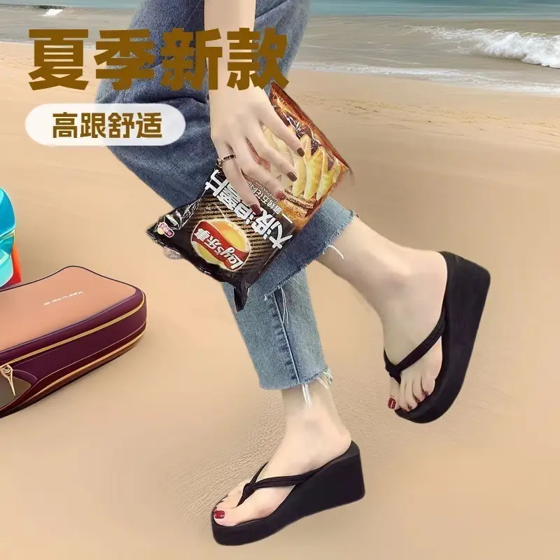 Women's Eva Flip-Flops for Outdoor Wear, European and American Style High Heels, Summer Sandals, Thick-Soled Height-Increasing Summer Slippers - Image 18