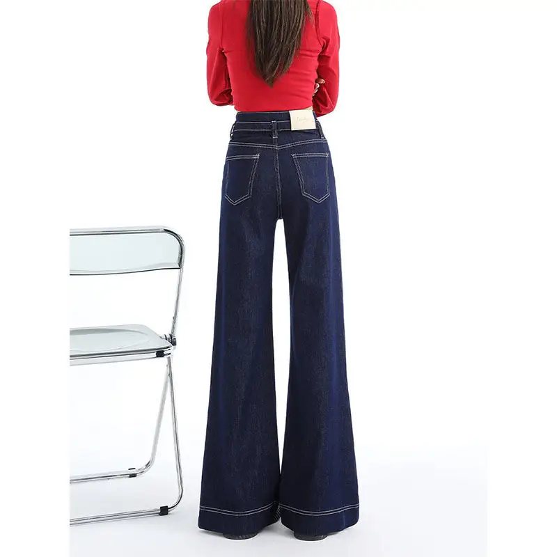 2025 Dark Blue Wide Leg Belly Slimmer Pants
