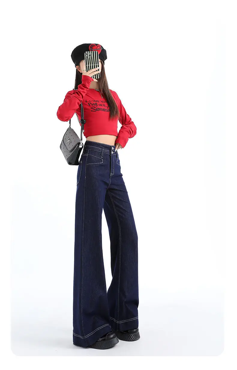2025 Dark Blue Wide Leg Belly Slimmer Pants — feature 10