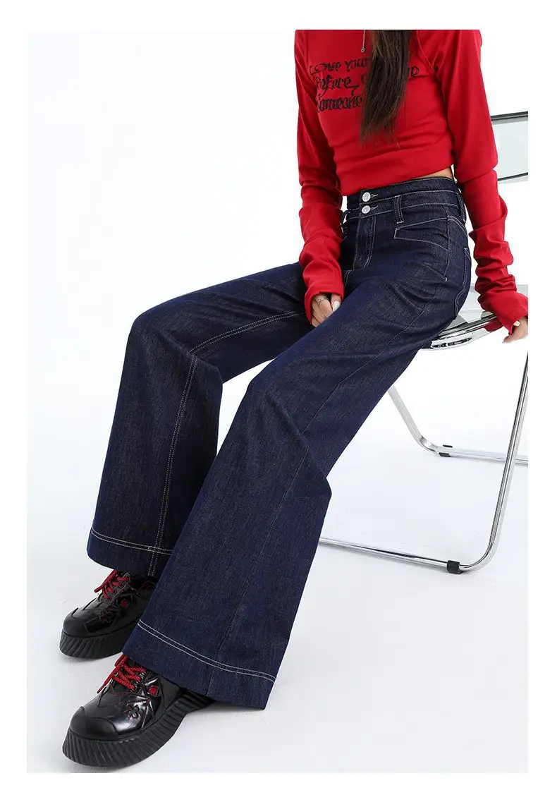 2025 Dark Blue Wide Leg Belly Slimmer Pants — feature 7