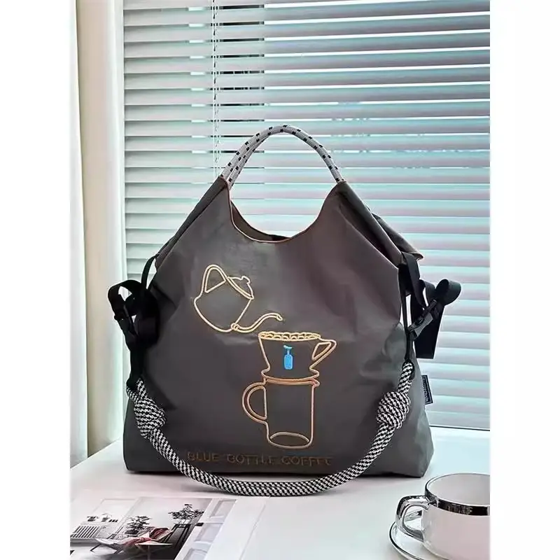 Japanese New Ball Chain Embroidered Nylon Bag - Image 9