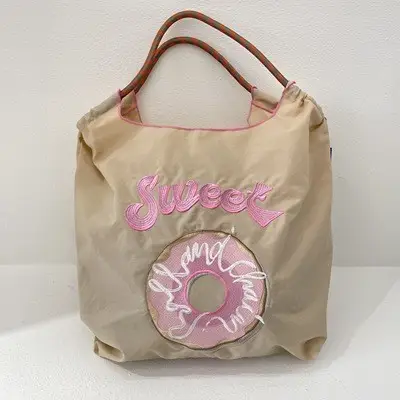 Japanese New Ball Chain Embroidered Nylon Bag — feature 12