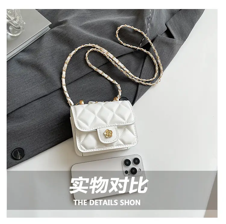 Black Quilted Mini Chain Shoulder Bag for Women — feature 10