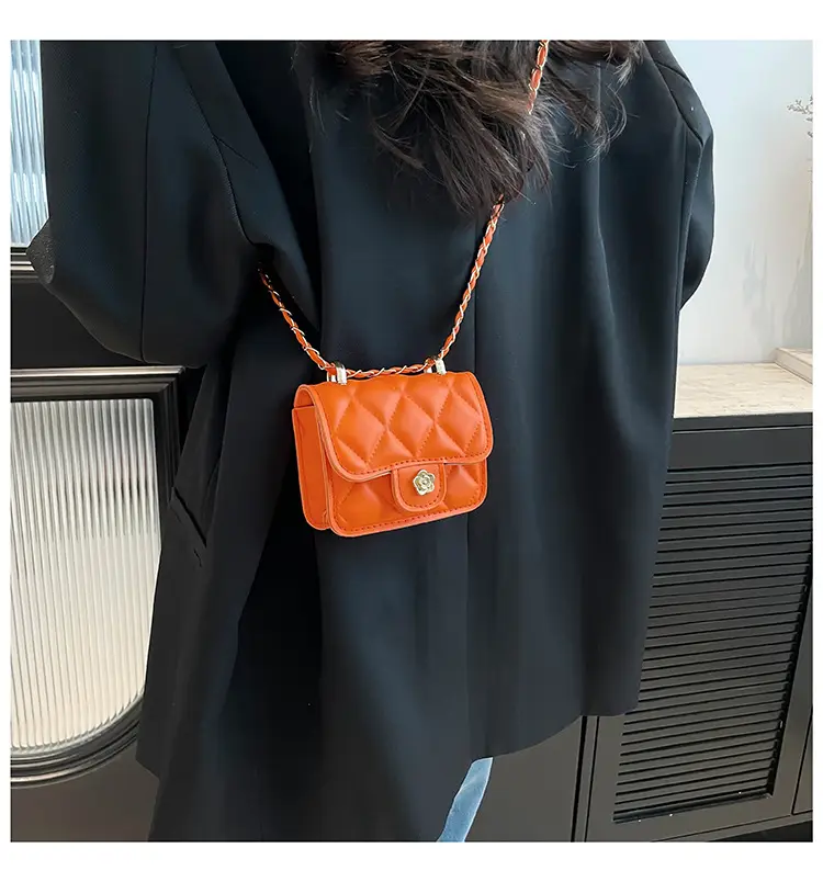 Black Quilted Mini Chain Shoulder Bag for Women — feature 17