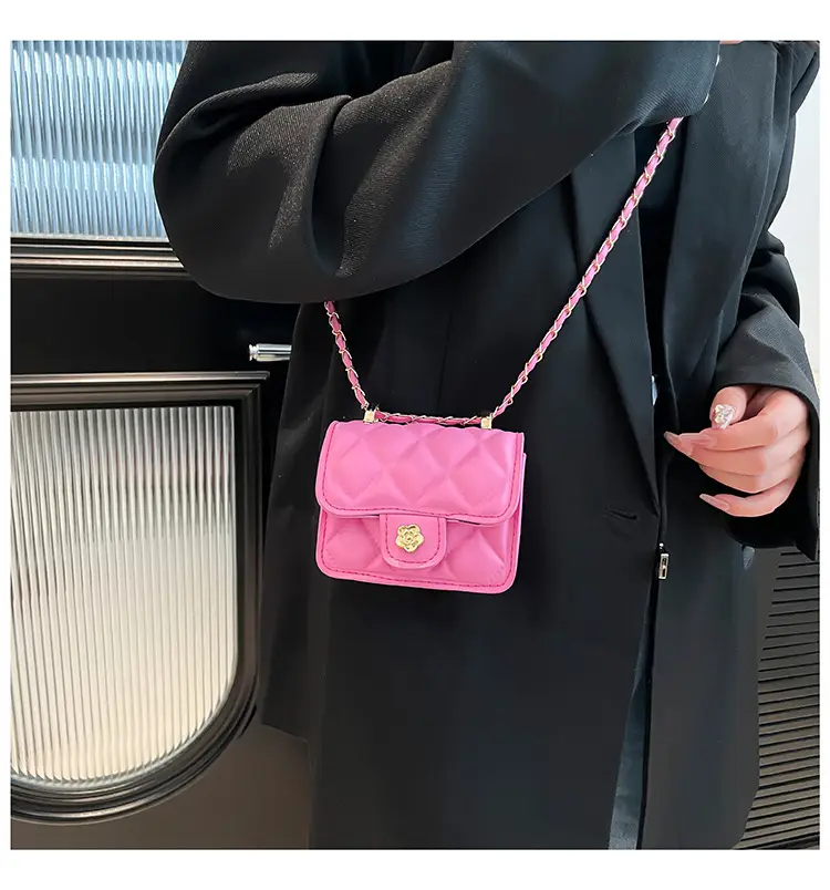 Black Quilted Mini Chain Shoulder Bag for Women — feature 20
